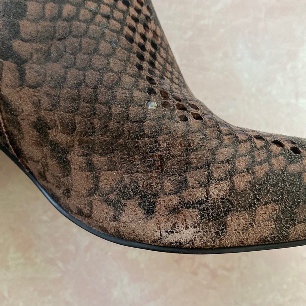 Sanctuary Bossanova Snakeskin Leather Heeled Bootie Sz 7.5M - Picture 3 of 13